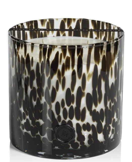 5-Wick Black Fig Vetiver Candle in Black Opal Glass Jar 8"Dia.