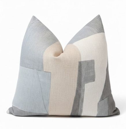 26x26 Designer Grey Geometric Euro Pillow