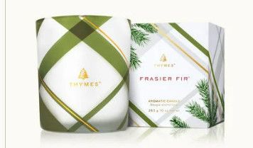 10oz Frasier Fir Plaid Frosted Candle