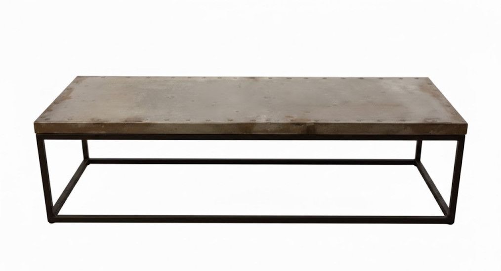 Iron Reclaimed Cocktail Table 84.5"L x 27"W x 18"H