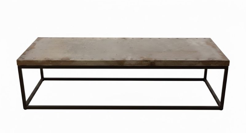 Iron Reclaimed Cocktail Table 84.5"L x 27"W x 18"H