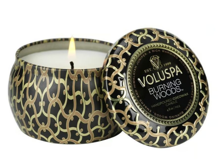 Mini Tin Burning Woods Candle 4oz