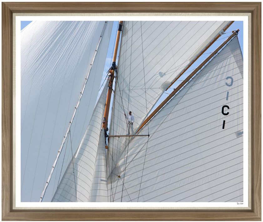 Sailing Fine Art Photography Giclée in Walnut Frame 50"W x 43"H