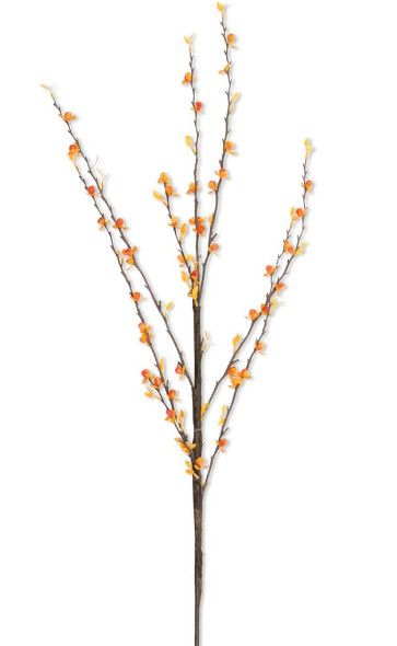 36" Light Orange Faux Stem