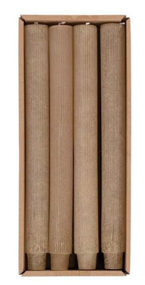 10" Set of 12 Nude Tapered Candle Sticks