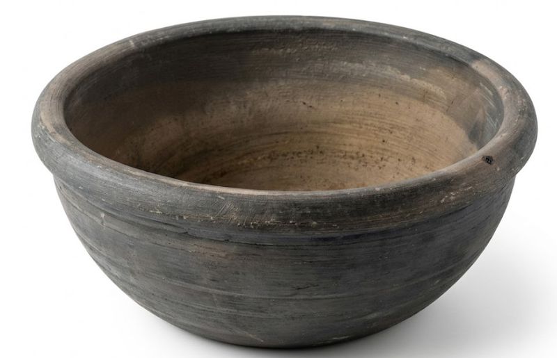 Large Charcoal Gray Planter 16"Dia. x 7"H
