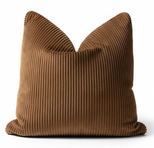 24" Down-Filled Pillow in Woven Textural Fabric