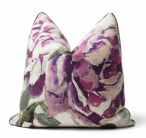 22"x22" Custom Watercolor Floral Print Pillow