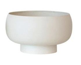 Large Ivory Metal Footed Planter 14"Dia.