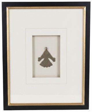 Cross in Black and Gold Frame Giclee (A) 12.5"W x 15.5"H