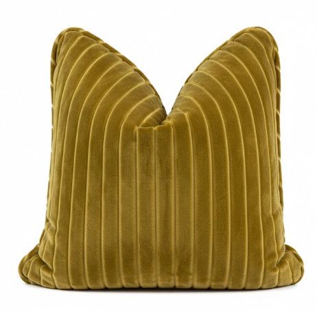 20x20 Yellow Velvet Pillow