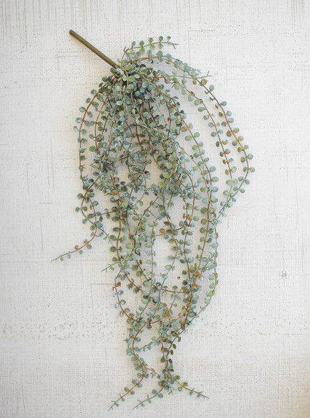 Faux Green String of Pearls 28"H