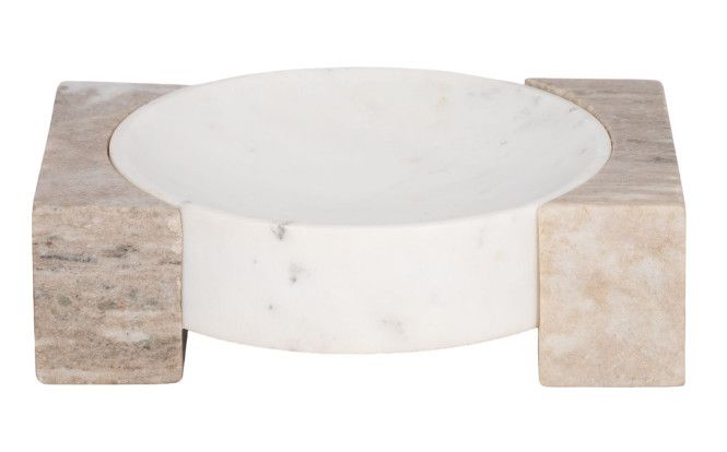 White Marble Bowl 10"Dia.