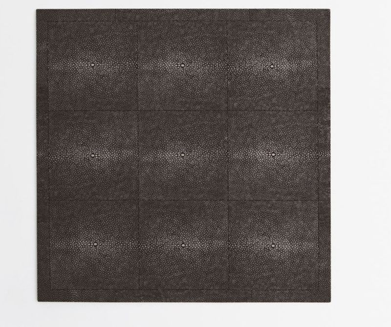 Square Dark Faux Shagreen Placemat 15"Sq.