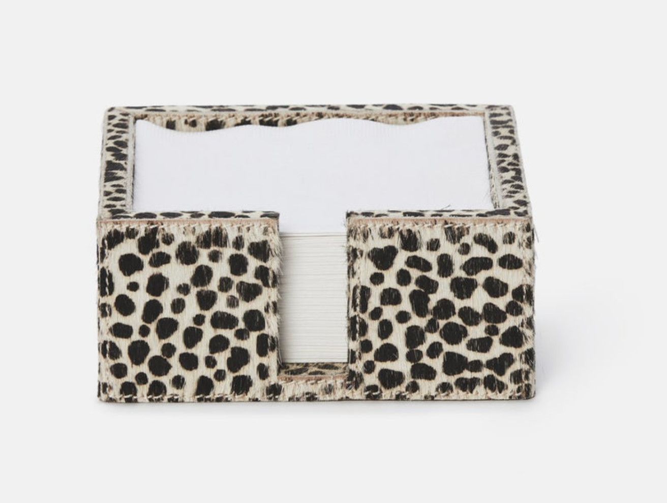 Cheetah Hair-on-Hide Cocktail Napkin Holder 6"L x 6"W x 3"H
