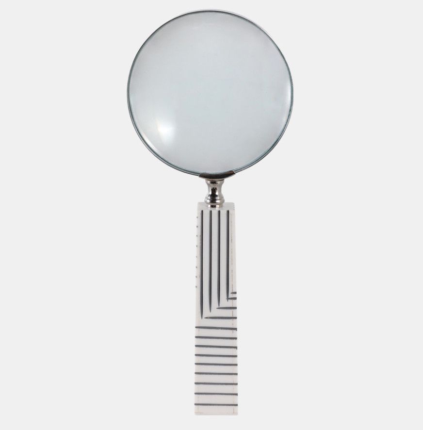 Black & White Resin Magnifying Glass