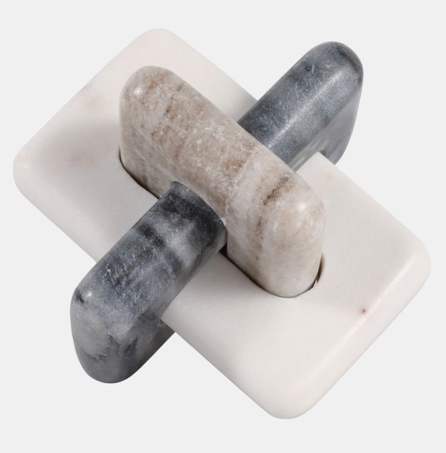 Stone & Marble Knot Sculpture 5"L x 5"W x 5"H