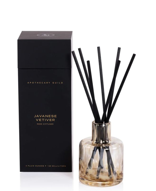 Javanese Vetiver Reed Diffuser in Glass Jar