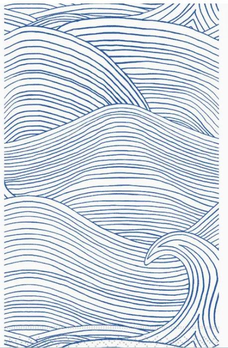 Blue Wind Waves Guest Towels