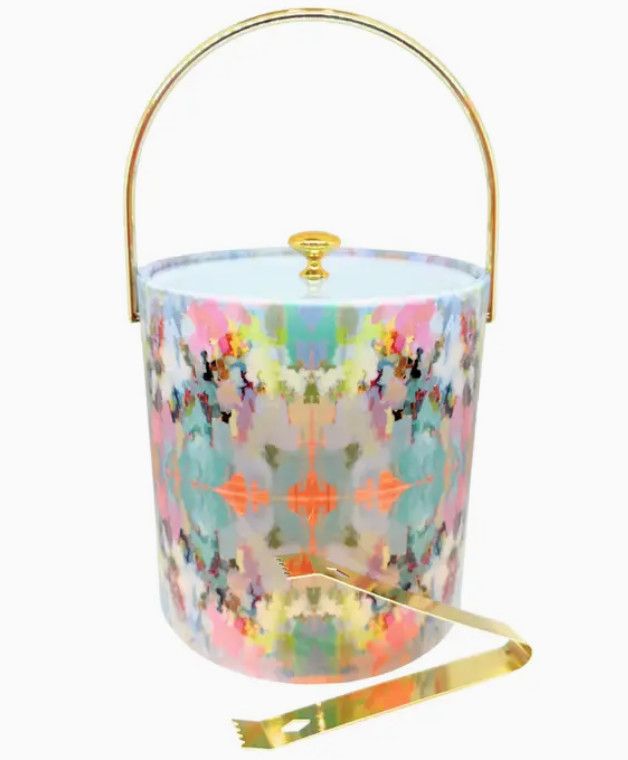 Colorful Abstract Ice Bucket 7.5"Dia. x 8"H