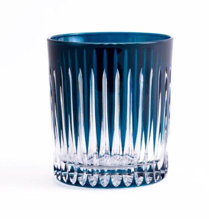 Turquoise Crystal Glass Tumbler