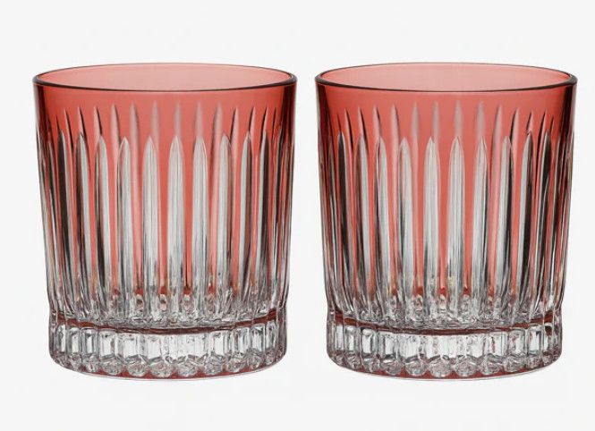 Red Crystal Glass Tumbler