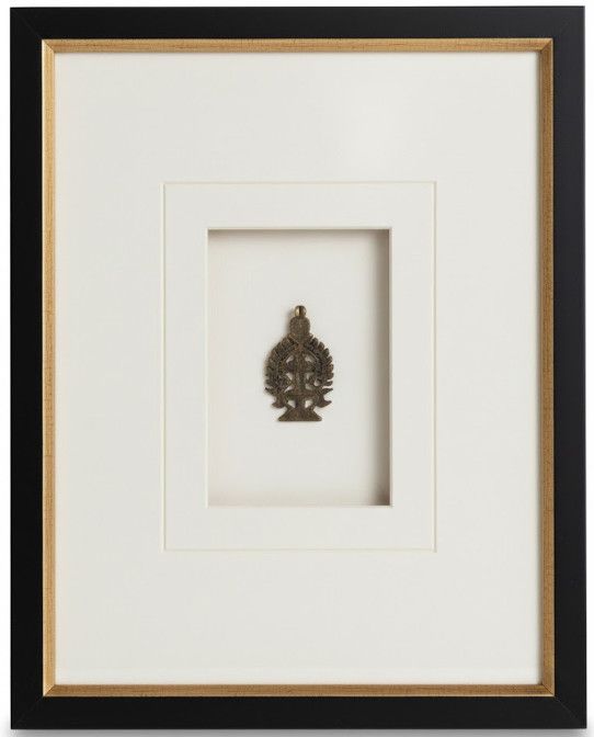 Cross in Black and Gold Frame Giclee (B) 12.5"W x 15.5"H
