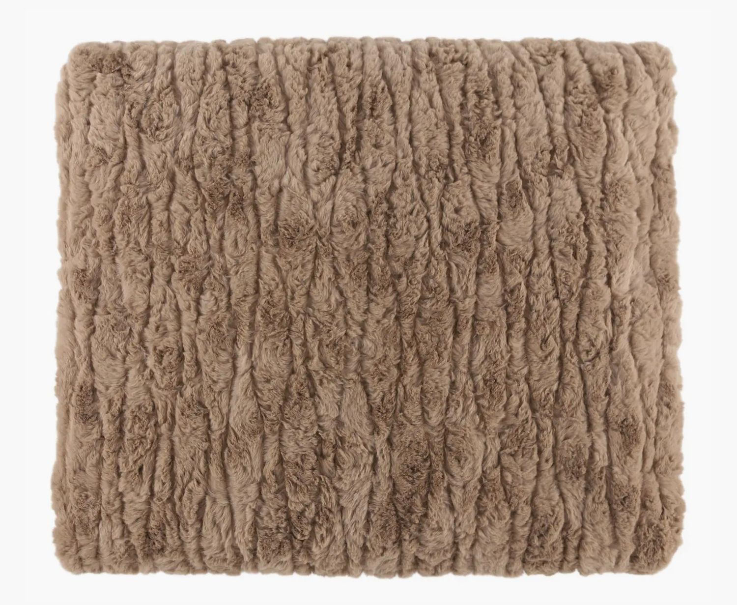 Neutral Faux Fur Throw 50" x 60"