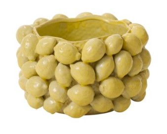 Ceramic Yellow Lemon Bowl 13.5"Dia. x 7.75"H