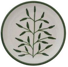 (B) Hand-Painted Stoneware Botanical Plate 5"Dia.