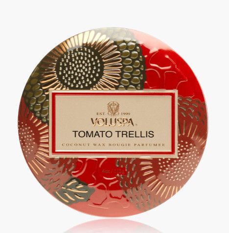 Mini Tin Tomato Trellis Candle 4oz