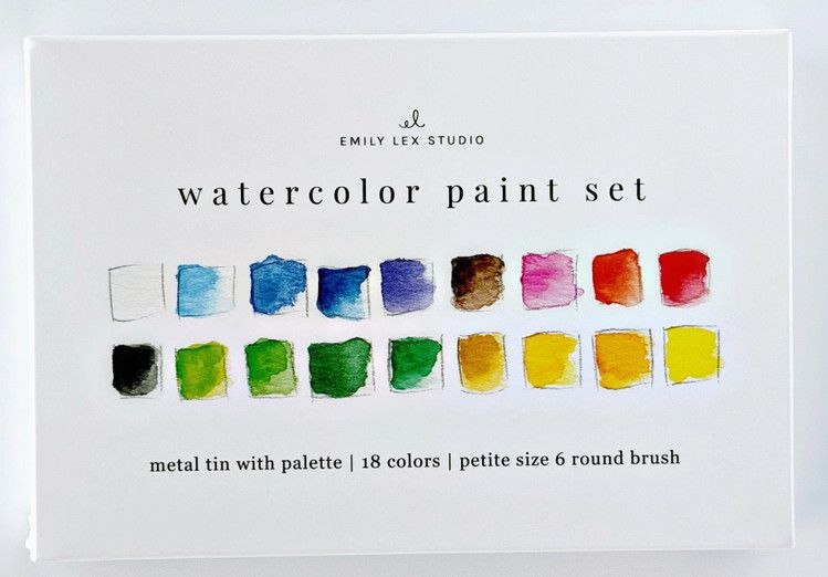 Watercolor Paint Set in Box w/ Brush