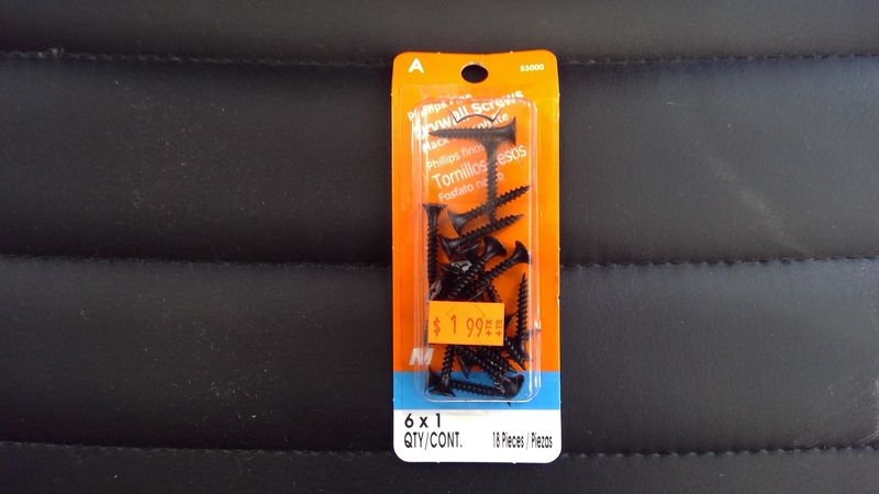 6x1-1/8  Phillips bugle Drywall Screws black 16pc