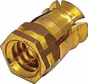 Furniture dowel &amp; screws, Per piece: 6mm-1.0x12mm spreading dowel solid brass