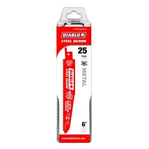 6-Inch Bi-Metal Recip Blade for Thin Metal, 25-Pack