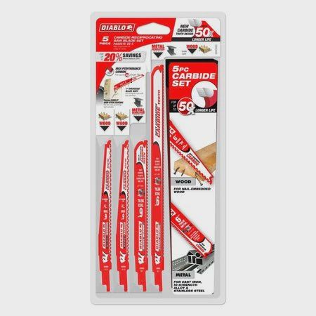 Carbide Recip Set, 5 pcs