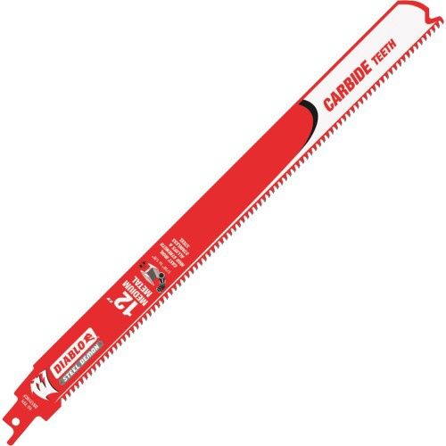 12 in. 10 TPI Steel Demon Carbide Reciprocating Saw Blade for Medium Metal Cutting