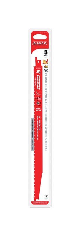 12-Inch Flush Recip Blade, 5-Pack