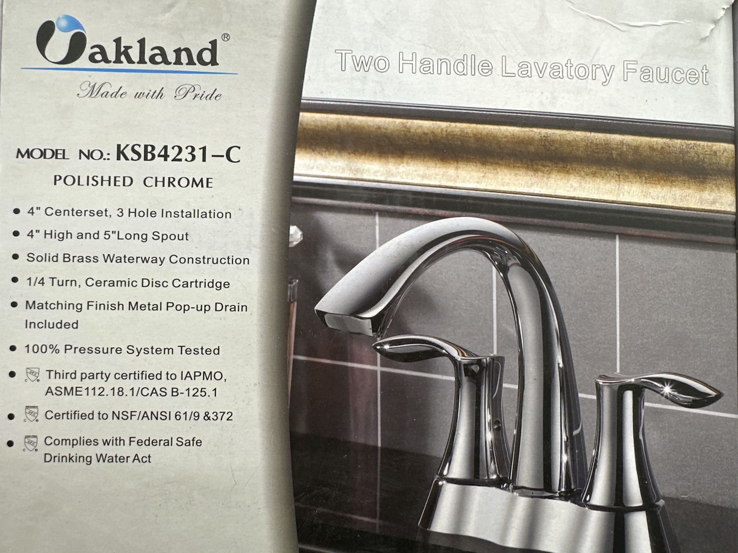 Oakland 2 handle bathroom faucet KSB4231-C
