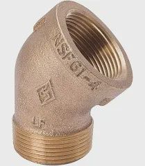 Brass Street 45 Elbow, Size: 1/4&quot;