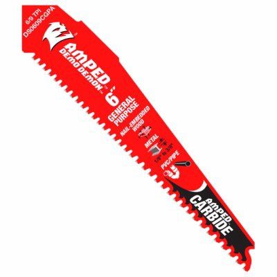 6 in. 8 TPI Steel Demon Carbide Reciprocating Saw Blades for Thick Metal Cutting (10-Pack)