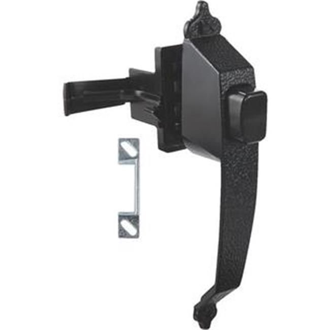 Black colonial door button latch