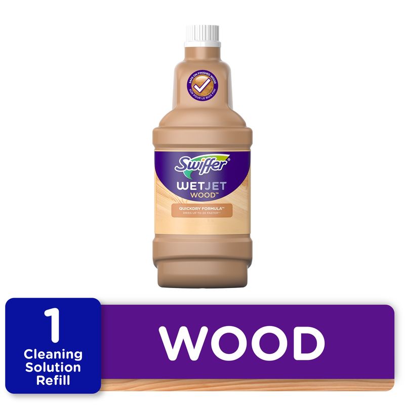 Swiffer WetJet Spray Mop Quickdry Formula Liquid Wood Floor Cleaner Refill, 42.2 Fl Oz - 42.2 Oz