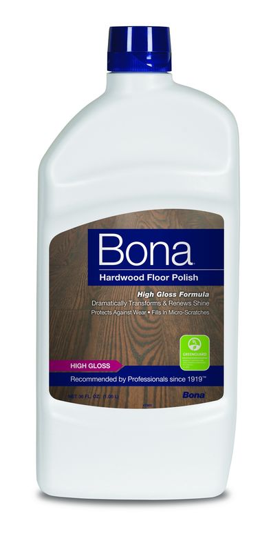 Bona High Gloss Hardwood Floor Polish Liquid 36 Oz