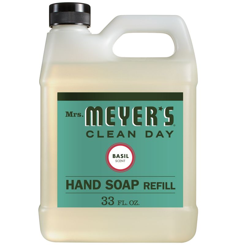 Mrs. Meyer's Clean Day Organic Basil Scent Hand Soap Refill 33 Oz