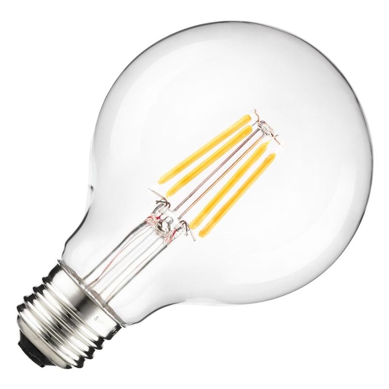 Sunlite 81117 - 6 Watt 120 Volt G25 Medium Screw Base 5000K Clear Dimmable Long Filament LED (81117-SU G25/LED/AQ/6W/D/CL/50K/LONG)