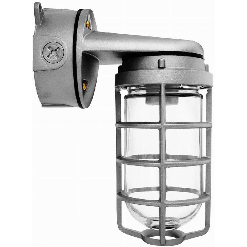 VAPORPROOF 200 WALL BRK 4 BOX 1/2 with GLASS GLOBE CAST GD, RAB Lighting VXBR200DG 27QDM (478514)