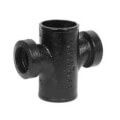 2&quot; Cast Iron No-Hub Sanitary Tapped Cross tee