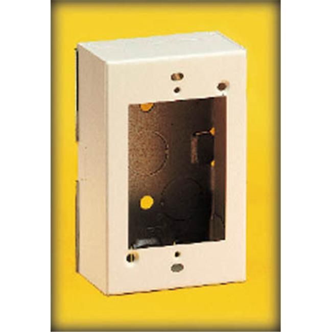 Legrand Rectangle Steel 1 Gang Outlet Box Ivory