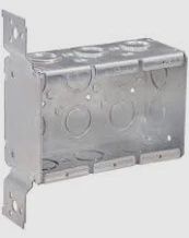 Ammo International Y8MSB-3-FB Pre-Galvanized Steel 3-Device Box 2-1/2-Inch Deep Welded Construction with 1/2-Inch and 3/4-Inch Knockouts, 5-Piece